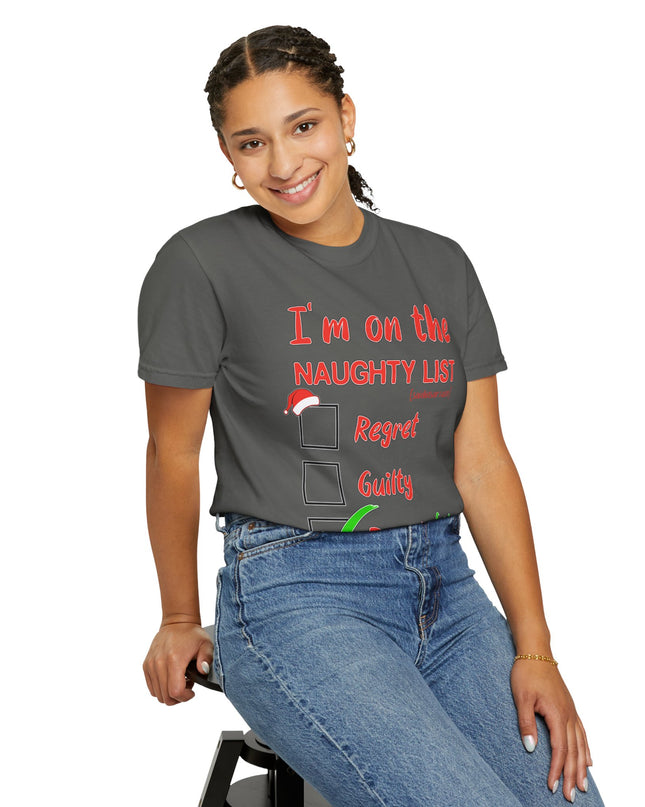 Naughty List T-Shirt – "I’m on the Naughty List: Proud of It" Christmas Tee