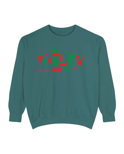 Christmas Sweatshirt - "The ELF Made Me Do It" Holiday Crewneck