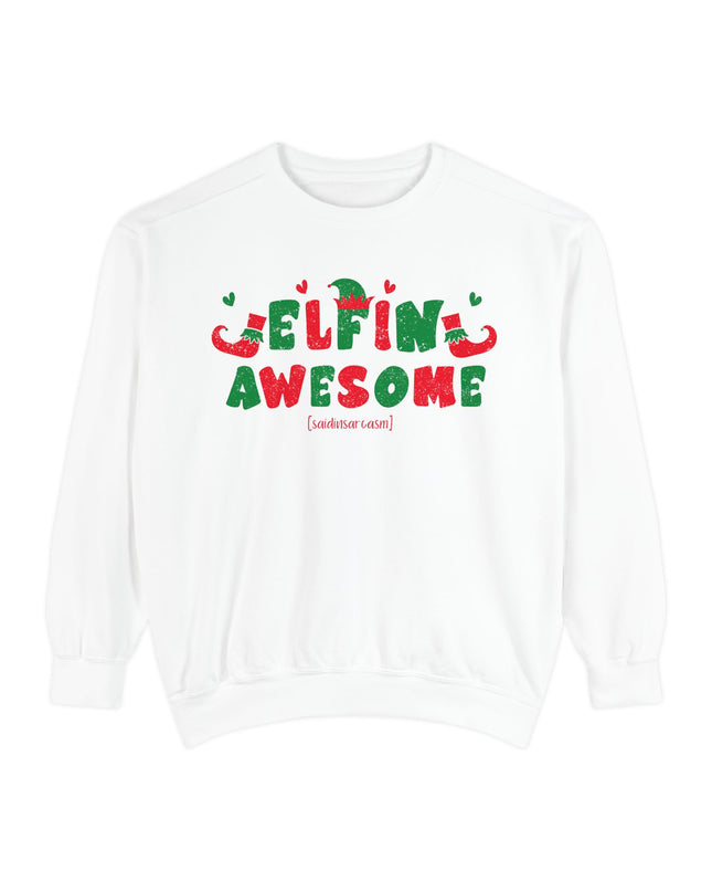 'Elfing Awesome' Sweatshirt — Funny Christmas Holiday Crewneck