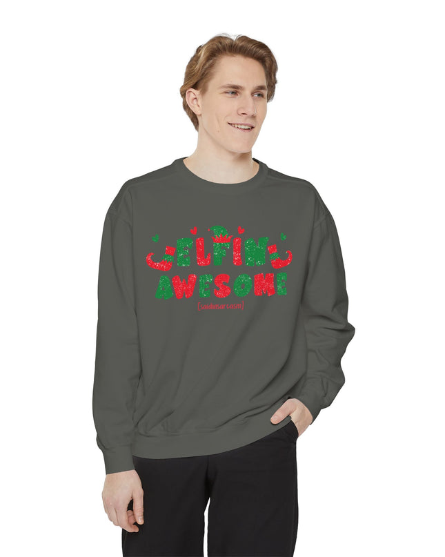 'Elfing Awesome' Sweatshirt — Funny Christmas Holiday Crewneck