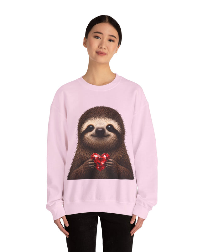Sloth & Red Gem Crewneck — Intentional, Steady Sweatshirt