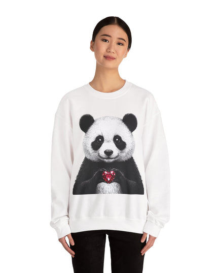 Panda Holding Red Gem Sweatshirt — Calm, Selective, Worth It