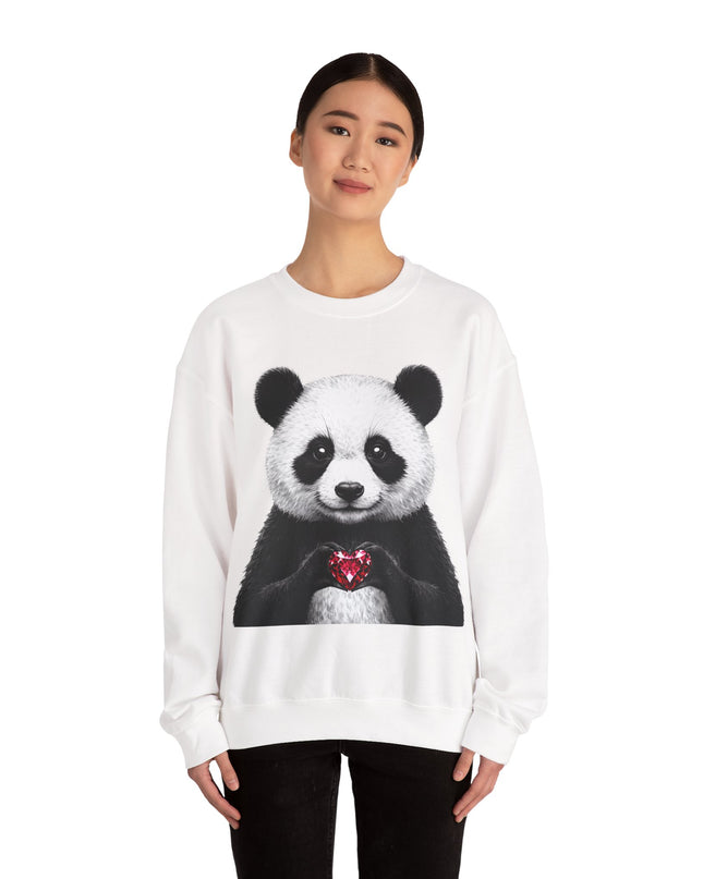 Panda Holding Red Gem Sweatshirt — Calm, Selective, Worth It