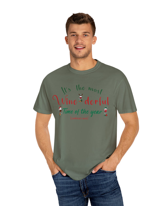 Christmas Wine T-Shirt — "Tis the Most Wine-derful Time of the Year" Holiday Tee