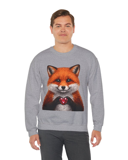 Raccoon with Red Gem Sweatshirt — Cute Mischief & Earned Treasure Crewneck